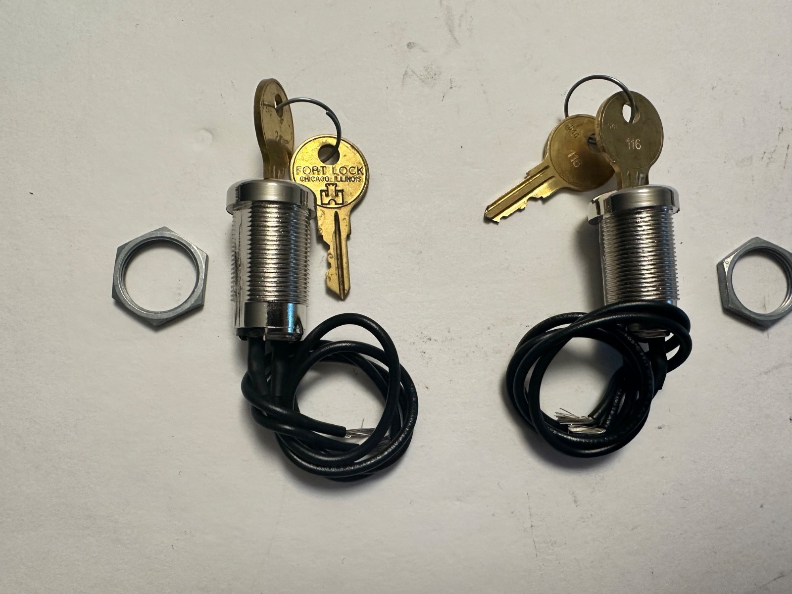 Electric 2 Positions ON OFF Metal Key lock Switch with Keys 2 pieces Made in USA Electric 2 Positions ON OFF Metal Key lock Switch with Keys 2 pieces Made in USA