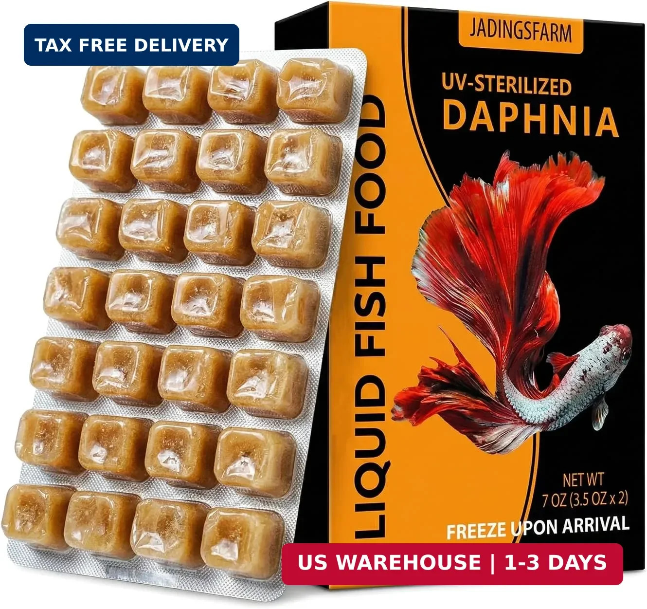 Liquid Fish Food with Non-Living Daphnia - No Refrigeration Needed for Tropical