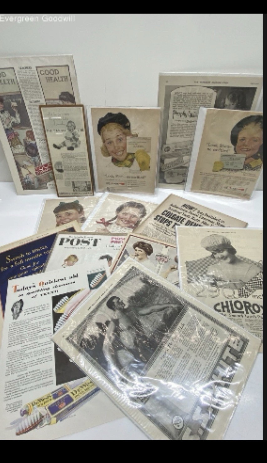 VTG Saturday Evening Post Toothpaste Ads Features Norman Rockwell