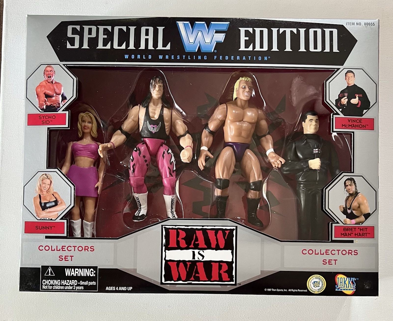 VTG WWF Raw Is War Special Edition Collectors Set 4 Figures 1997 NEW WWE
