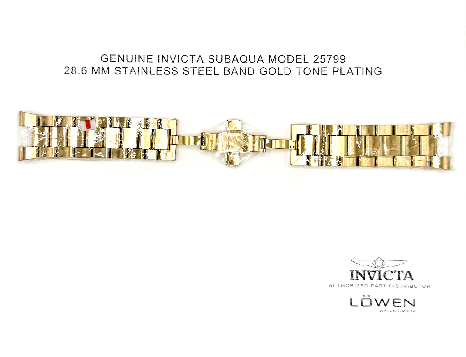 New Invicta Subaqua 25799 Gold Stainless Steel 24mm Watch Band