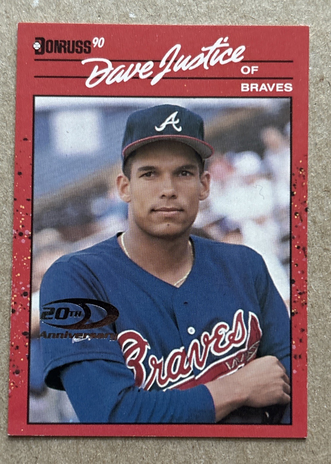 DAVE JUSTICE 2001 Donruss 20th Anniversary #d/ 1990 BRAVES DAVE JUSTICE 2001 Donruss 20th Anniversary #d/ 1990 BRAVES