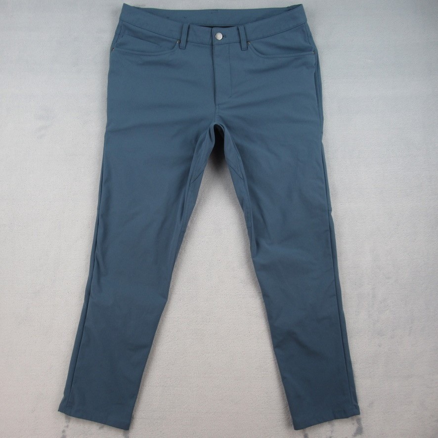 Lululemon ABC Pant Slim Mens 33 Blue LM5AD8S Casual Travel Stretch