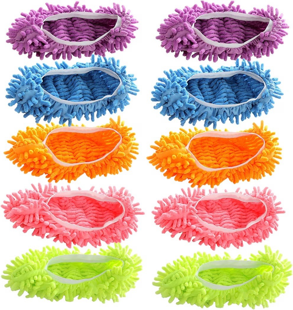 5 Pairs 10 PCS Shoes Cover for Mop Slippers for Floor Cleaning House Washable 5 Pairs 10 PCS Shoes Cover for Mop Slippers for Floor Cleaning House Washable