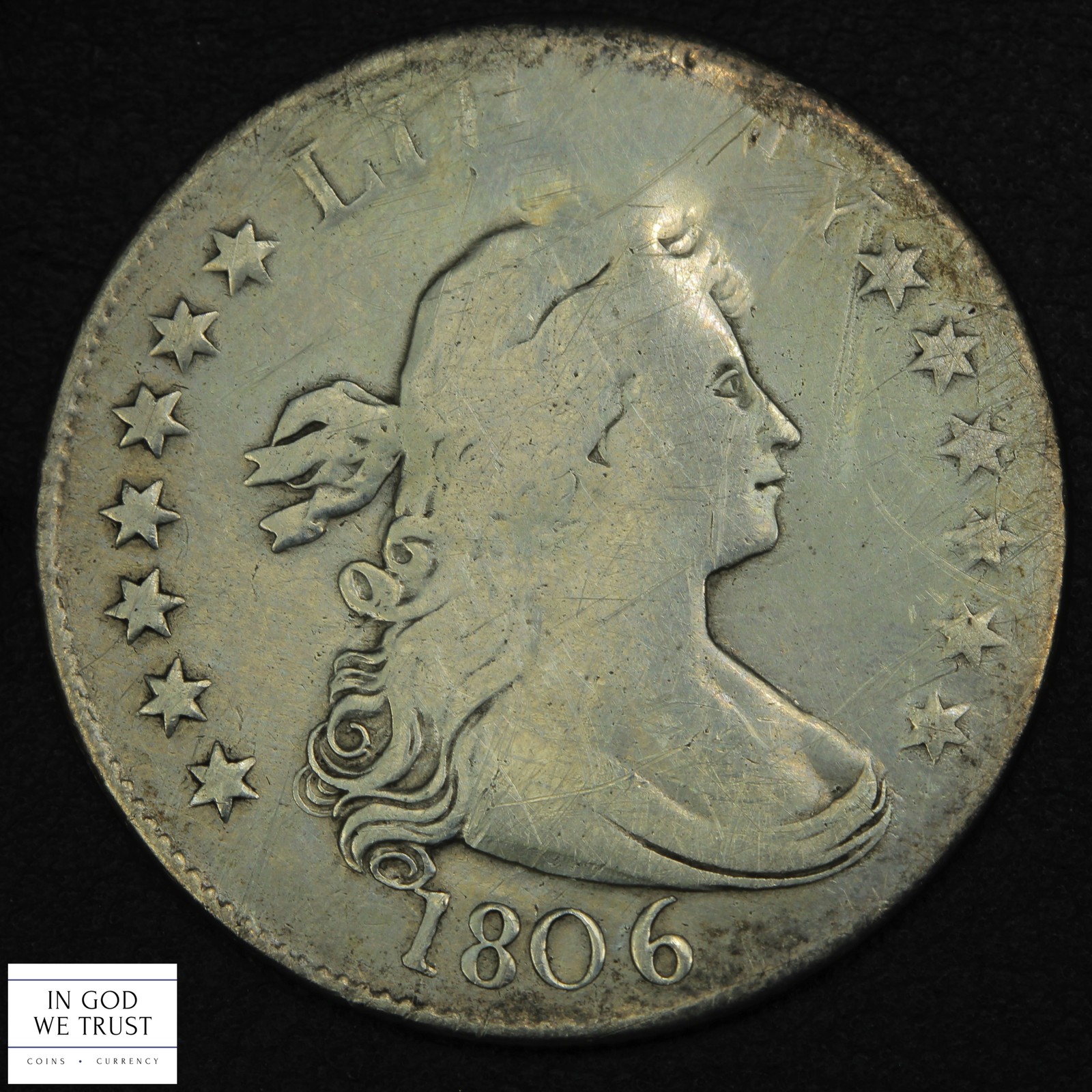 1806 Draped Bust Silver Quarter 25C - Repaired 1806 Draped Bust Silver Quarter 25C - Repaired