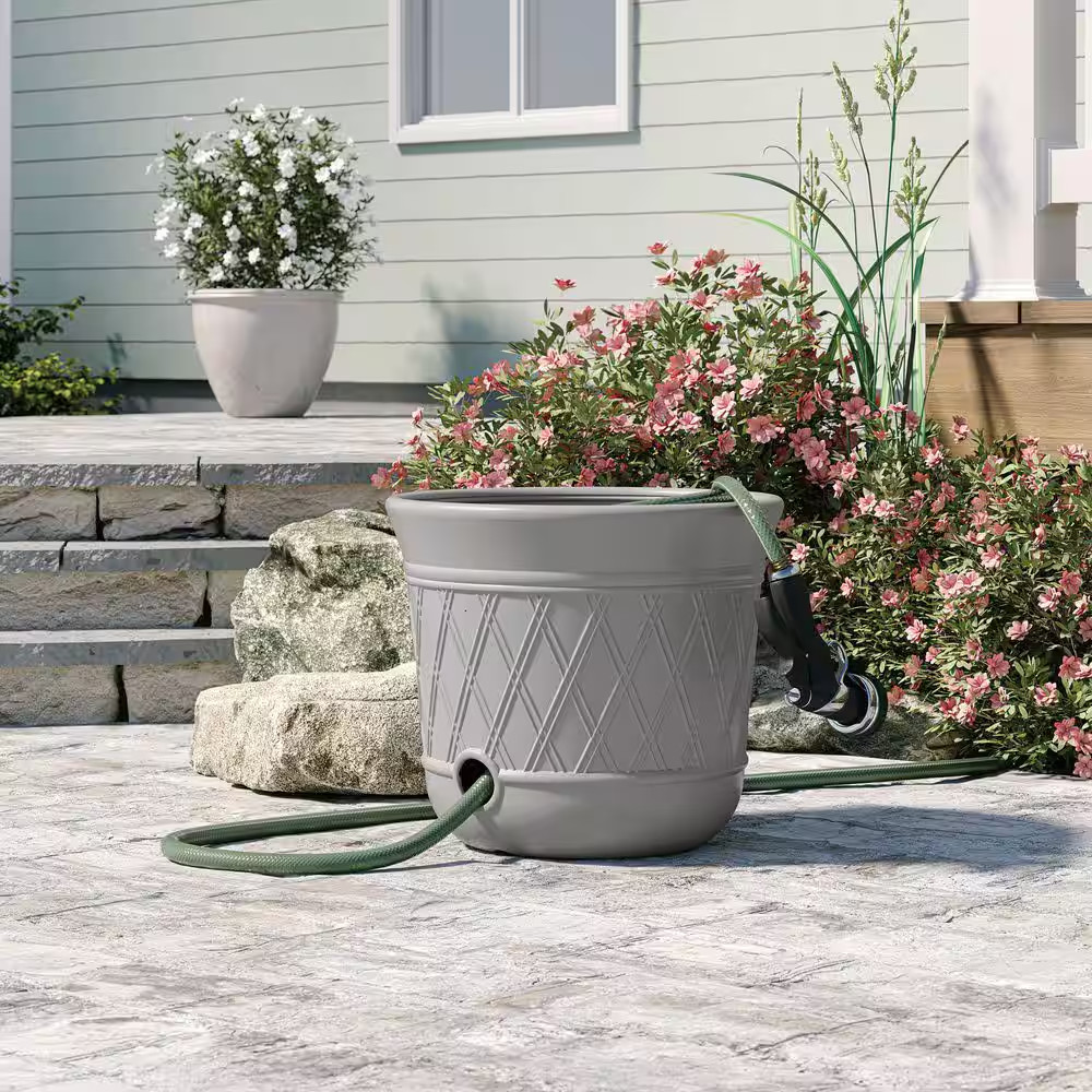 Suncast Lattice Hose Pot Decorative Garden Hose Storage Suncast Lattice Hose Pot Decorative Garden Hose Storage