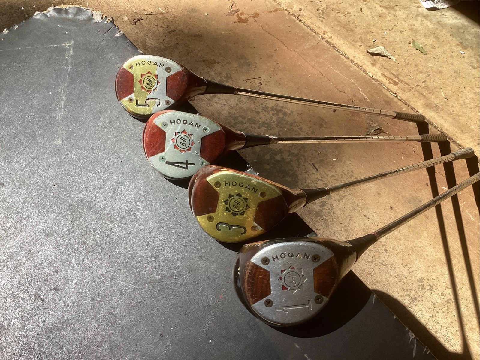 Ben Hogan Persimmon Speed Slot Wood Set 1,3,4,5 Apex 4 Steel Right Handed RH