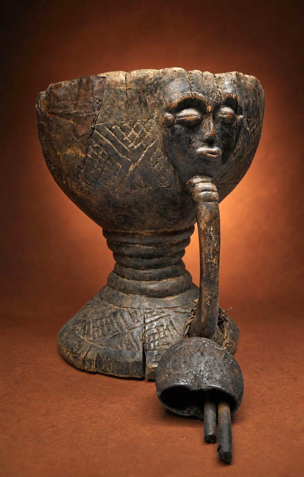 A 19th/20th century Kuba Medicine Mortar