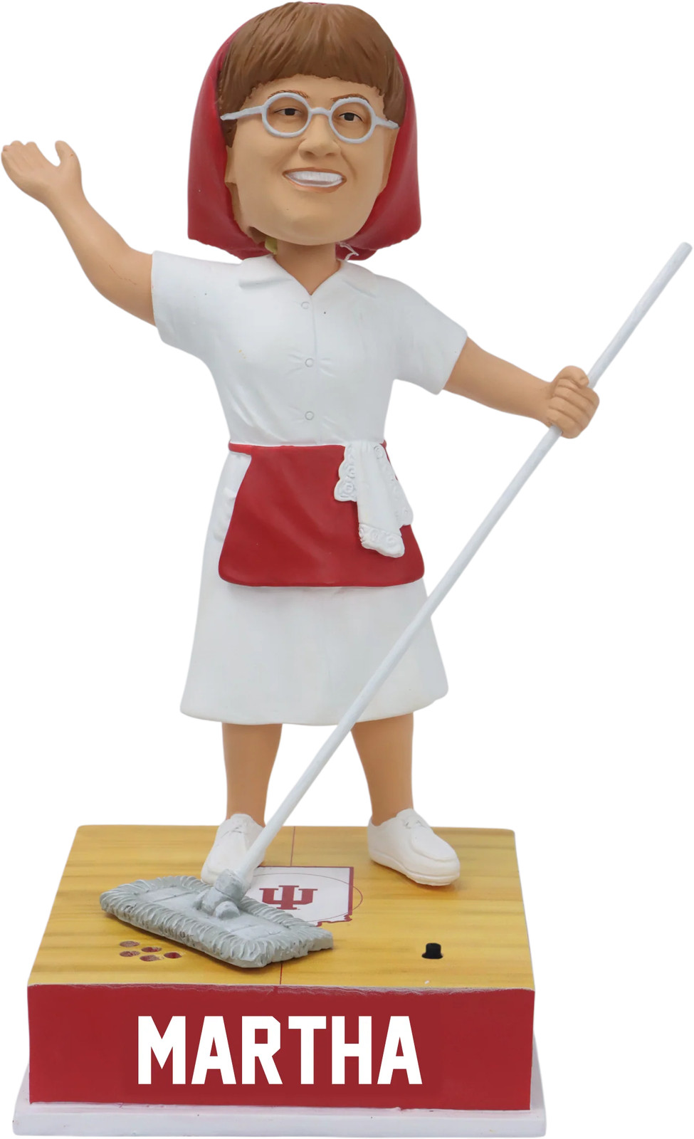 Martha The Mop Lady Indiana Hoosiers Singing Bobblehead NCAA College Martha The Mop Lady Indiana Hoosiers Singing Bobblehead NCAA College