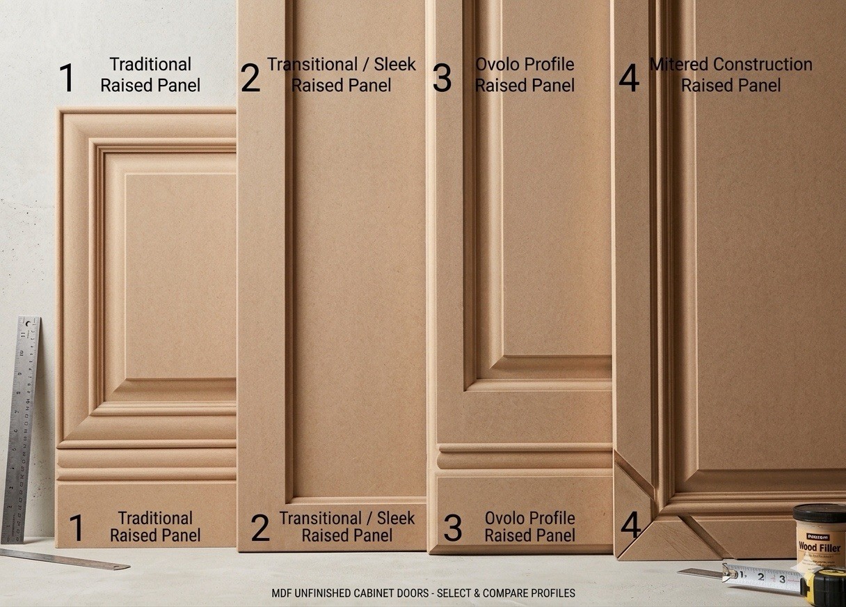  30 Unfinished Cabinet Doors   Raised Pannels