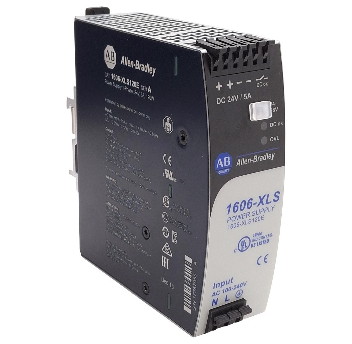 New Open Box Allen-Bradley 1606-XLS120E Power Supply