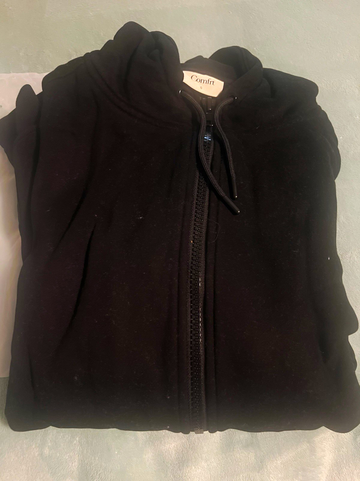 🖤 Comfrt Airplane Mode Black Full Zip Hoodie Unisex Size S New