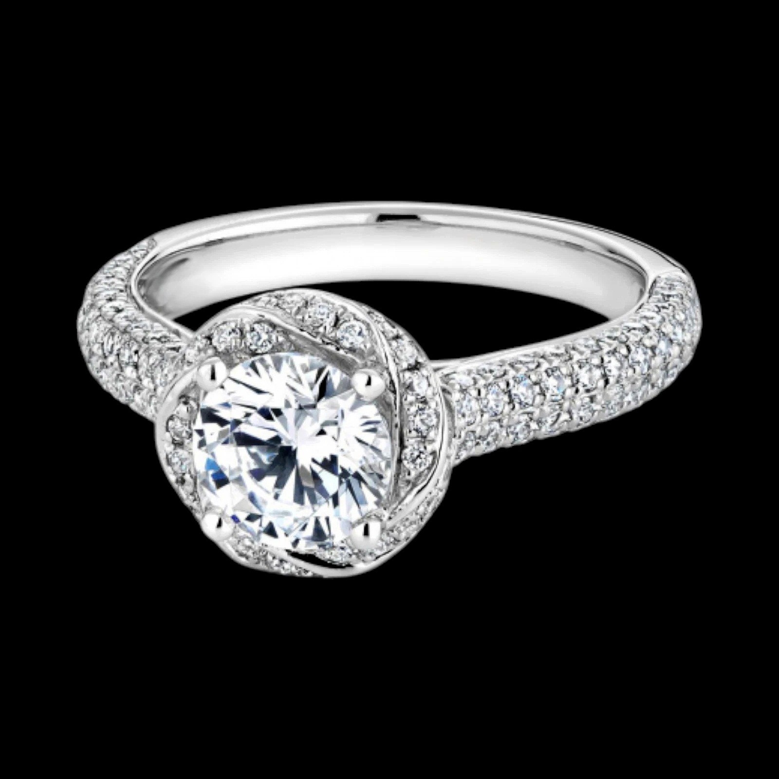 Solid 925 Silver 4.20Ct. Round Shape Certified White Diamond Ring - Tariffs Free