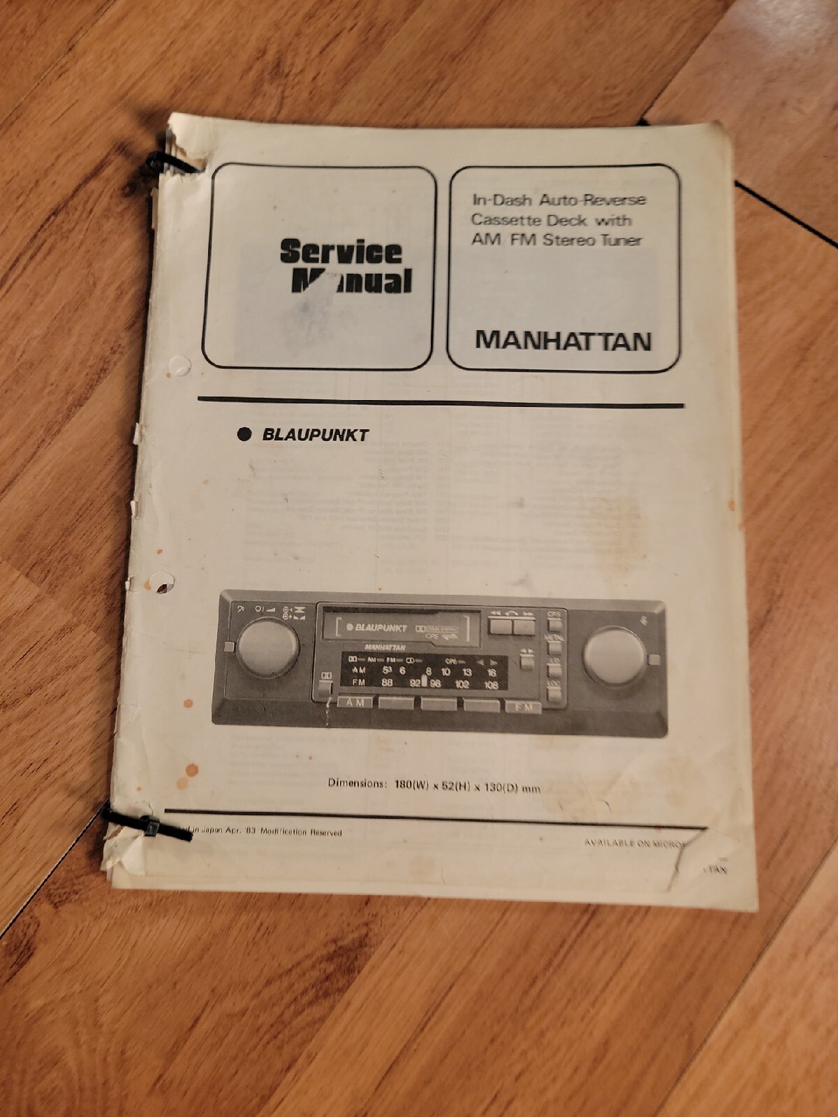 Blaupunkt Manhattan Car Stereo Service Manual