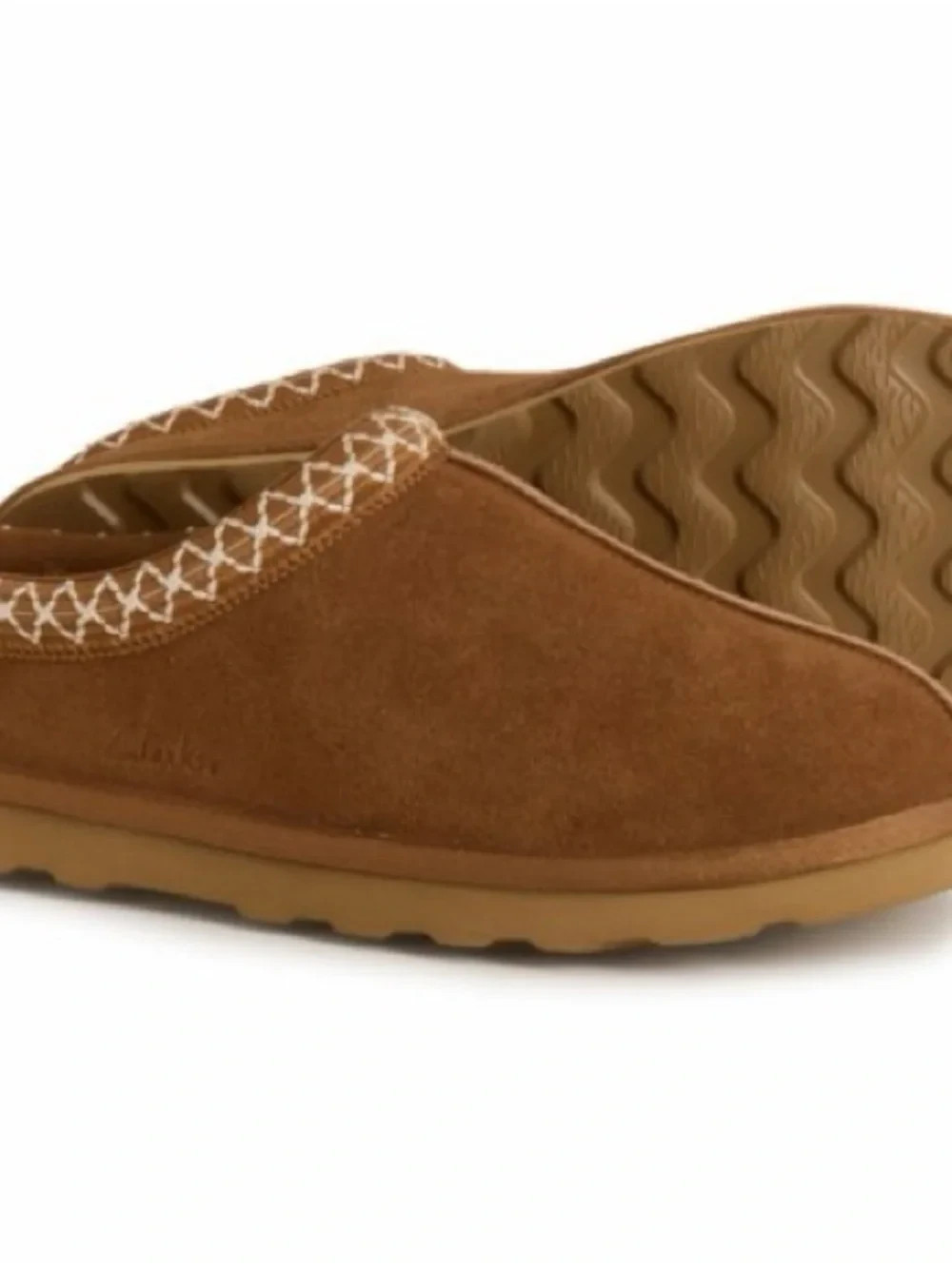 Clarks WMS Center Seam Clog Women\'s Tan Indoor / Outdoor Mule Slippers NEW