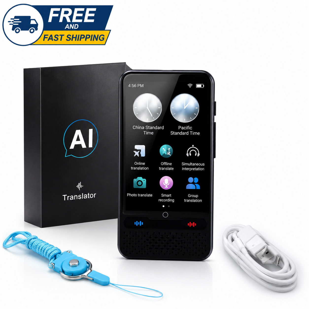 S85+ Language Translator Device 2024 Latest Two-Way Translator in 138 Languages