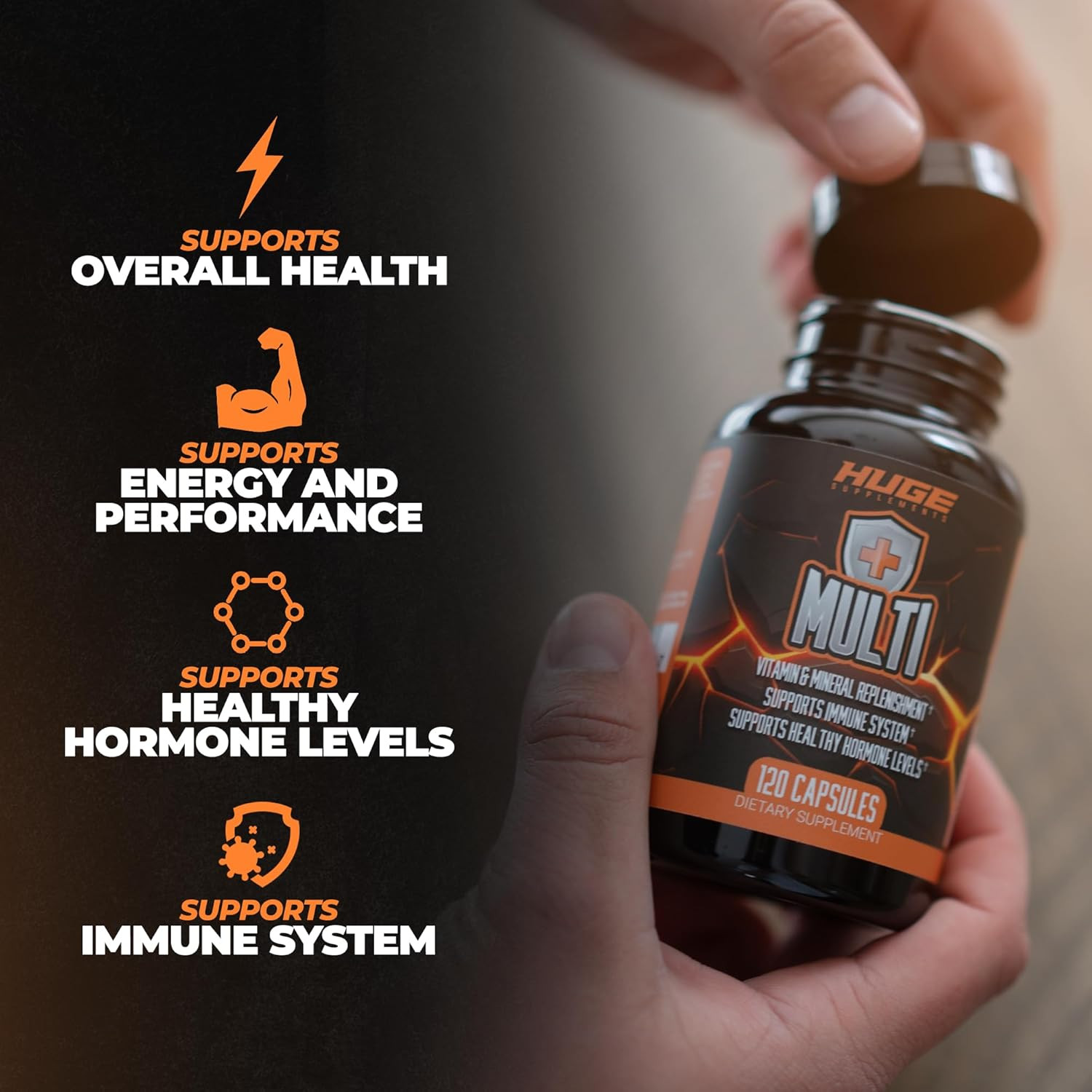 Huge Multi, Multivitamin for Men, High-Performance All-In-One Formula for Ath... Huge Multi, Multivitamin for Men, High-Performance All-In-One Formula for Ath...
