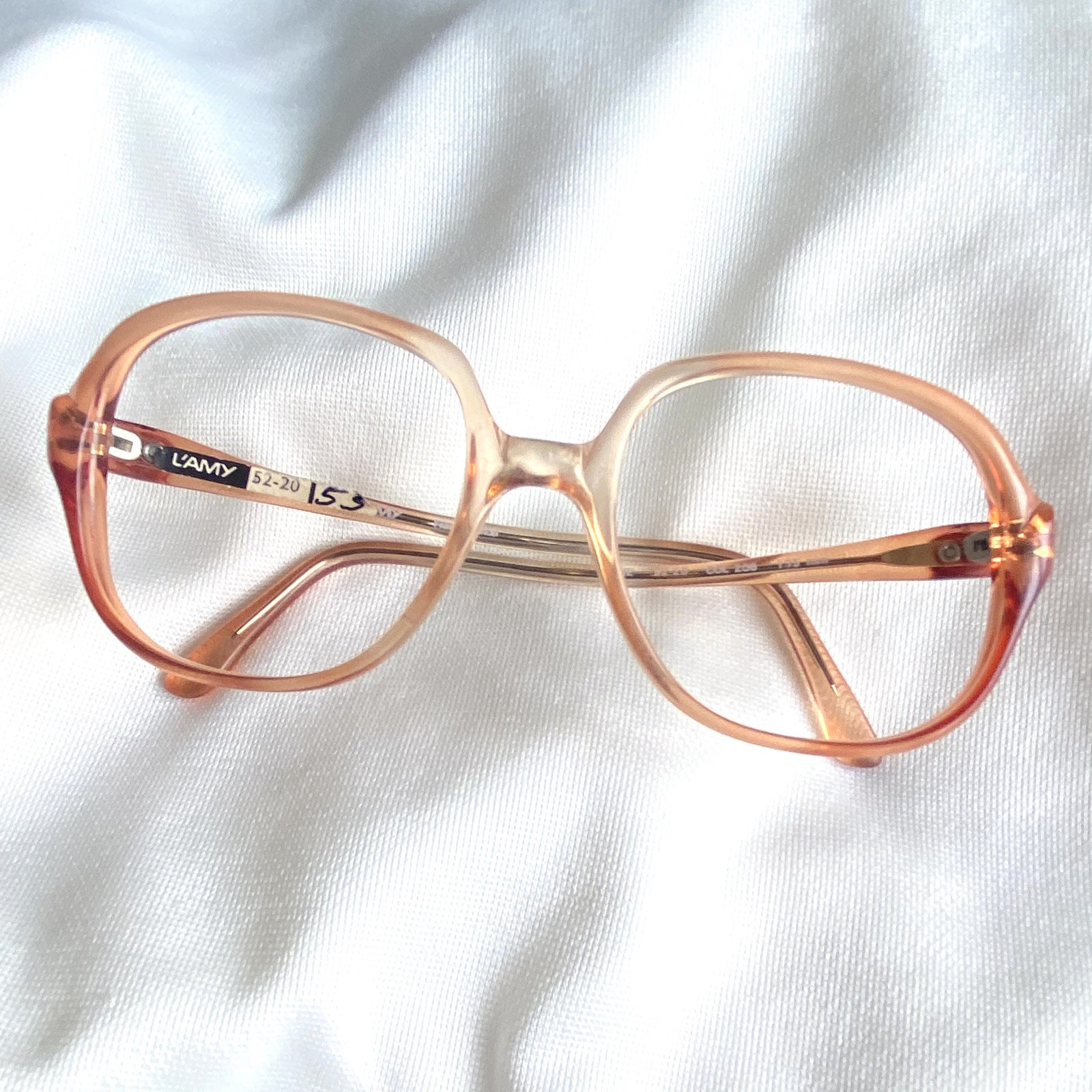 Vintage Pink Orange l\'amy FRENCH Eyeglasses Frames 52 20 Glasses New Old Stock Vintage Pink Orange l\'amy FRENCH Eyeglasses Frames 52 20 Glasses New Old Stock