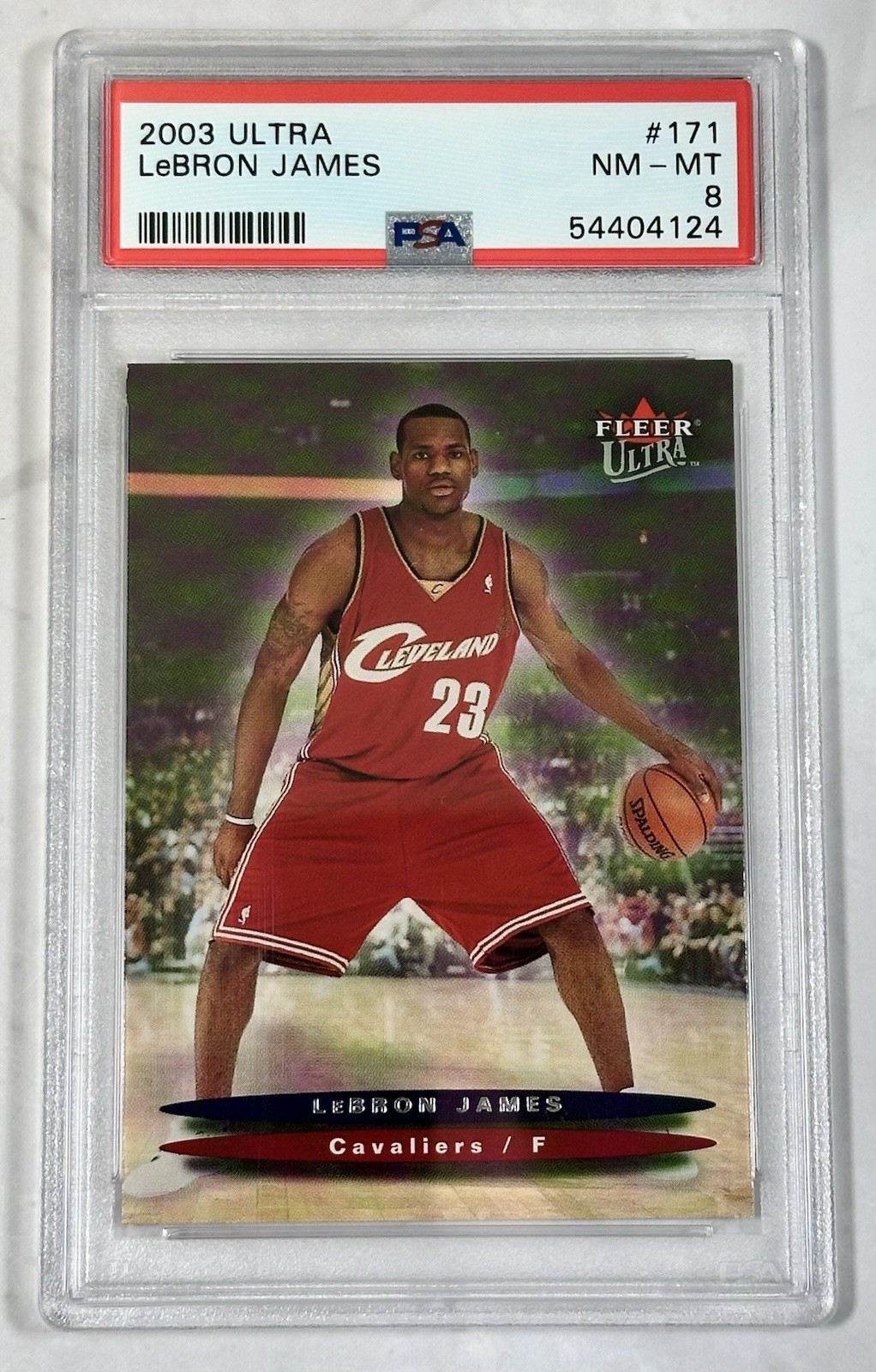 2003 LeBron James Fleer Ultra PSA 8 Near Mint #171 Rookie Card Cavaliers 2003 LeBron James Fleer Ultra PSA 8 Near Mint #171 Rookie Card Cavaliers