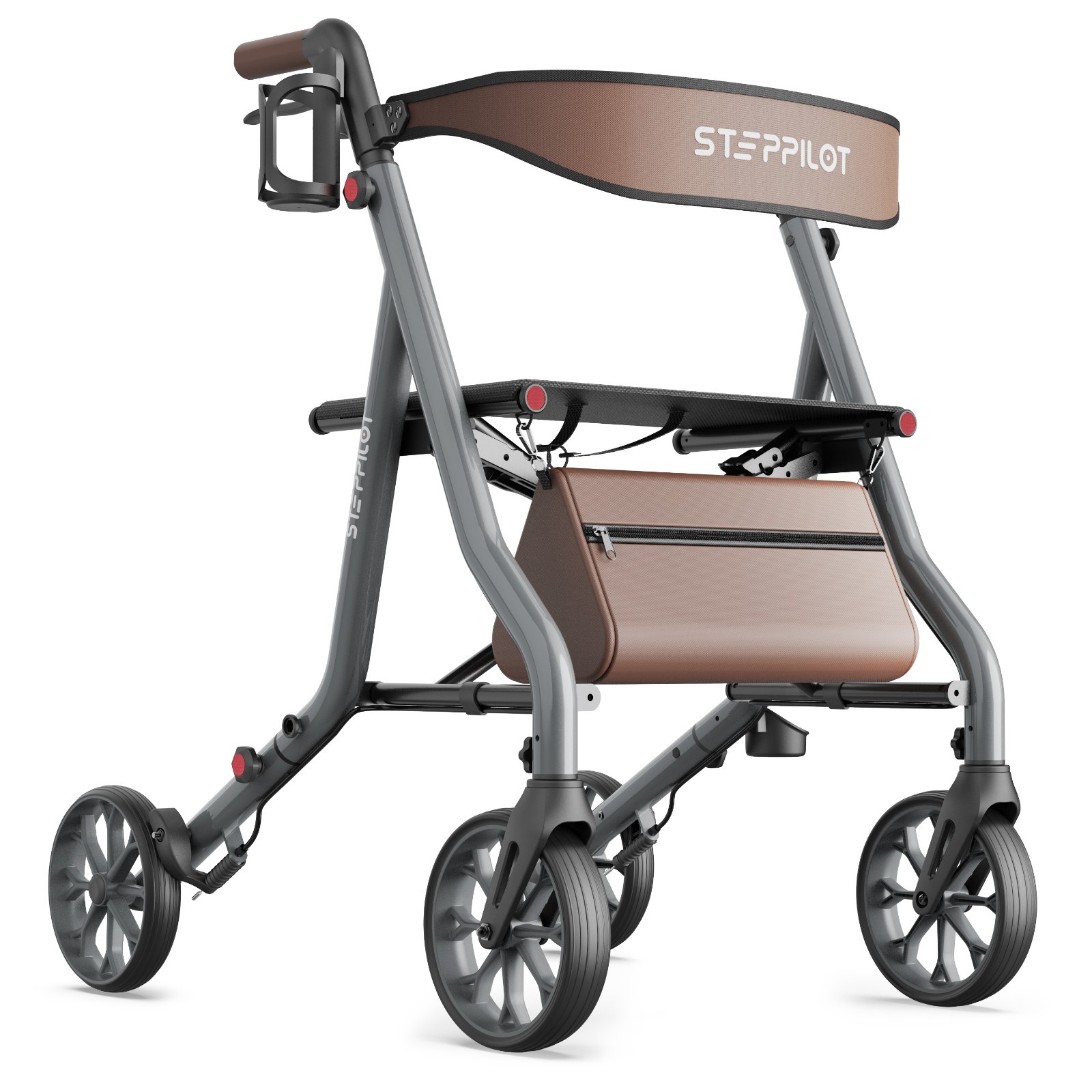 Foldable Rollator Walker Rolling Walker with Seat for Seniors Max 300 Lb Limit Foldable Rollator Walker Rolling Walker with Seat for Seniors Max 300 Lb Limit