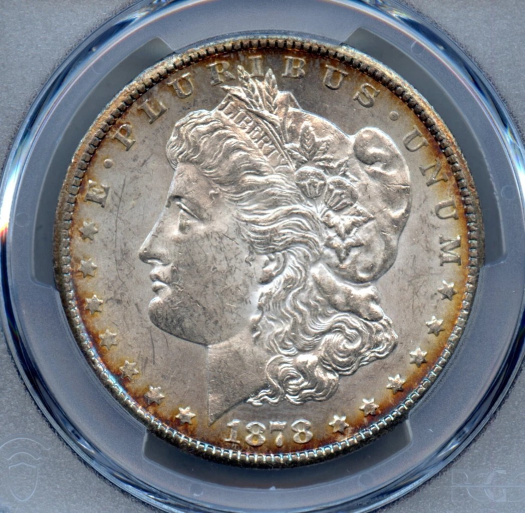 1878-CC $1 PCGS MS62 Morgan Dollar - First-Year CC - Stunning Rim Toning