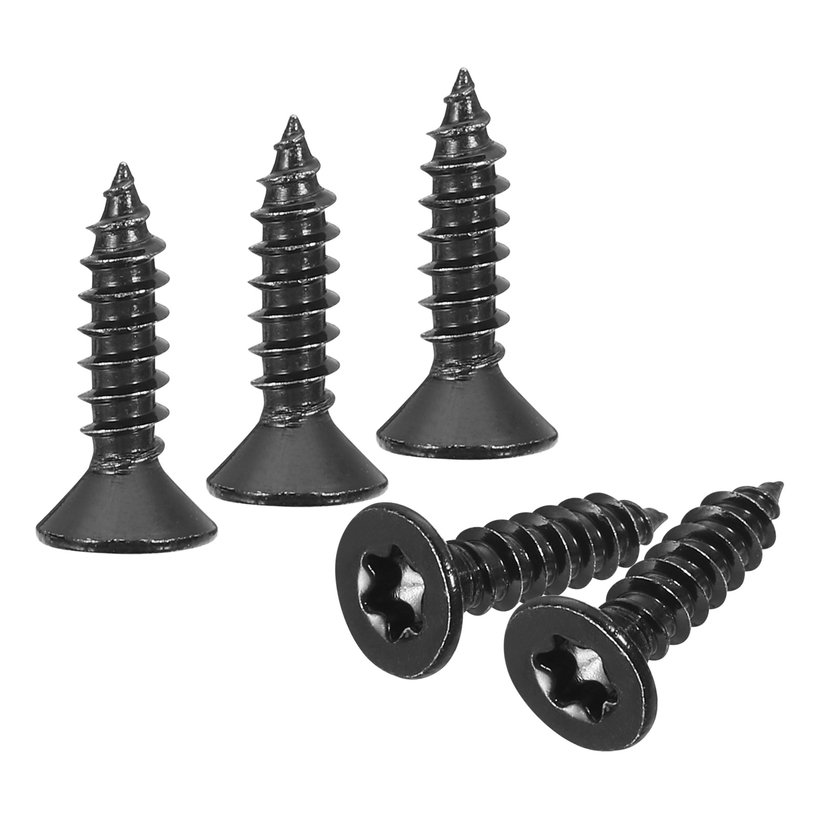100Pcs M4 x 16mm 304 Stainless Steel Flat Head Torx Screws Fit T20 Bit Black