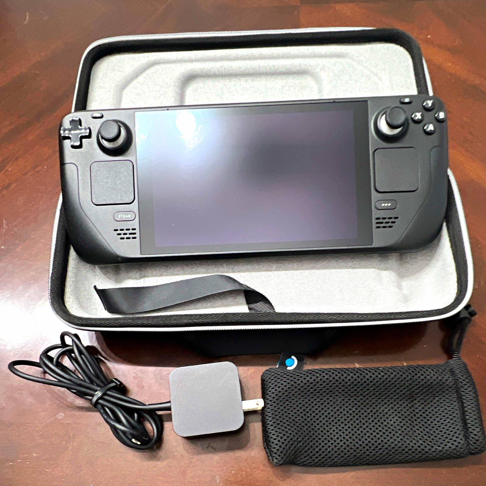 Valve Steam Deck 512GB Handheld System Black w/ Carrying Case Charger Pouch