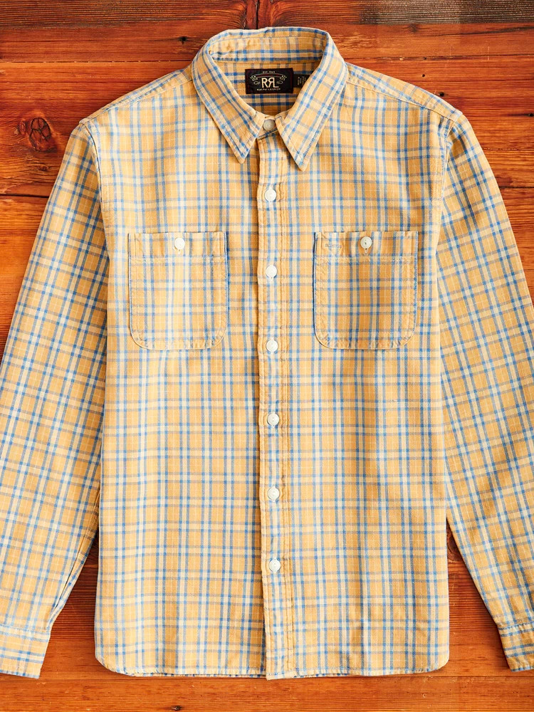 RRL Ralph Lauren Rustic Medium Weight Texture Plaid Workshirt-MEN- L