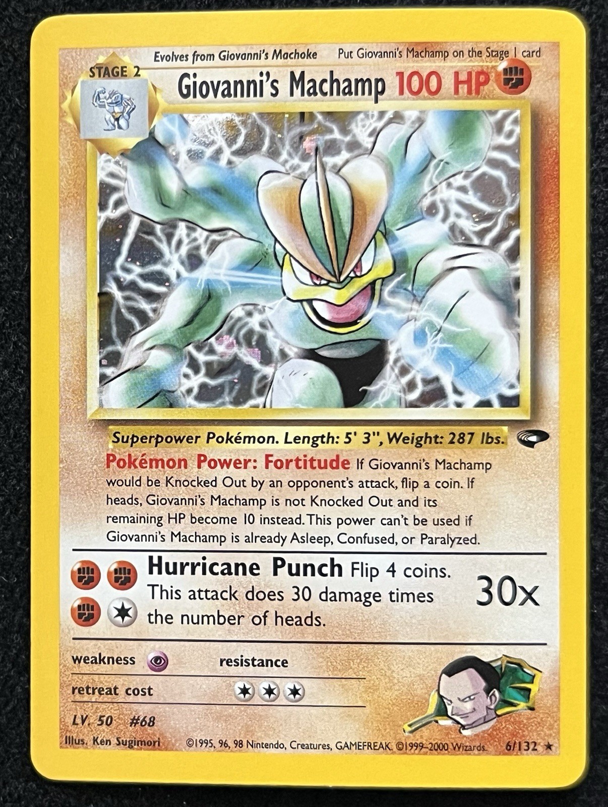 (NM) Giovanni's Machamp 6/132 Holo - Pokemon Gym Challenge