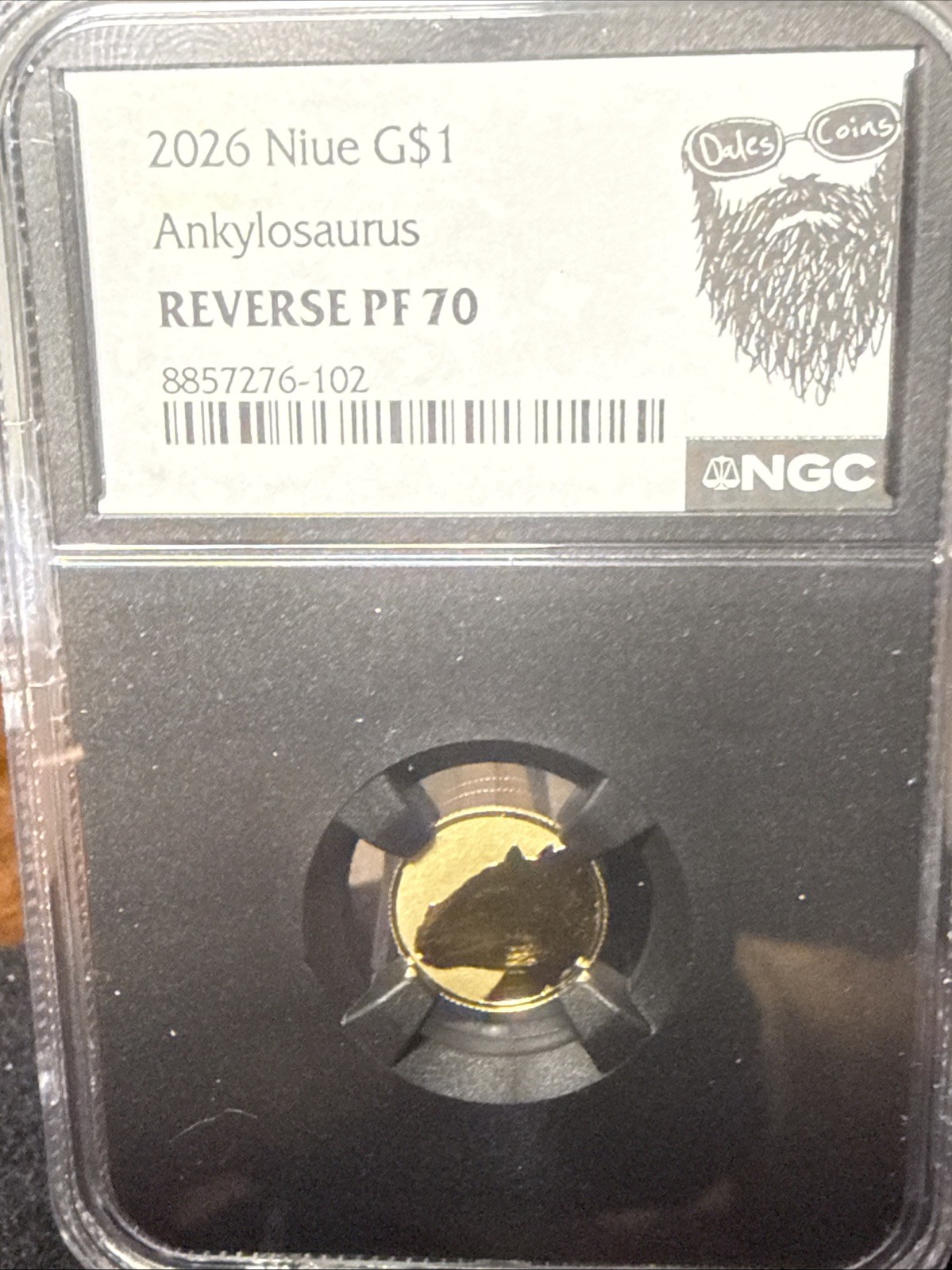 2026 Niue g$1 Anklyosaurus reverse PF 70 22k