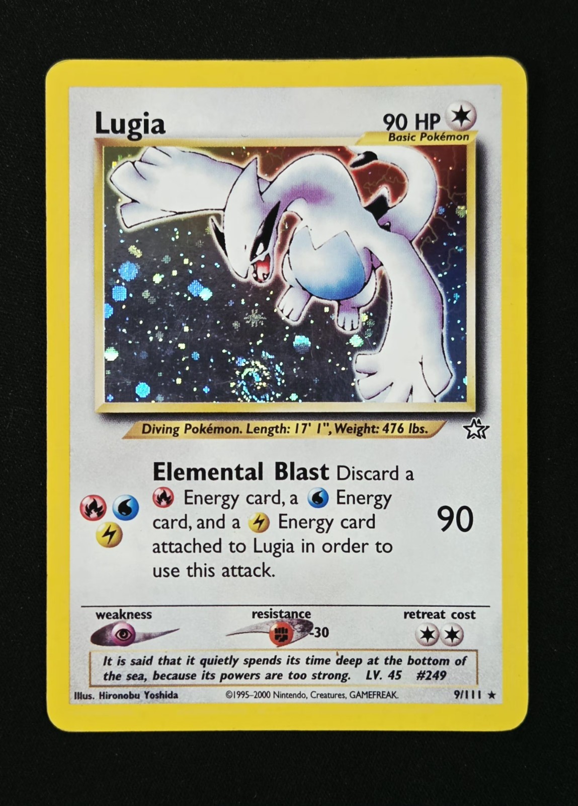Lugia 9/111 Neo Genesis Swirl Holo Rare Unlimited WoTC Pokemon 2000 English