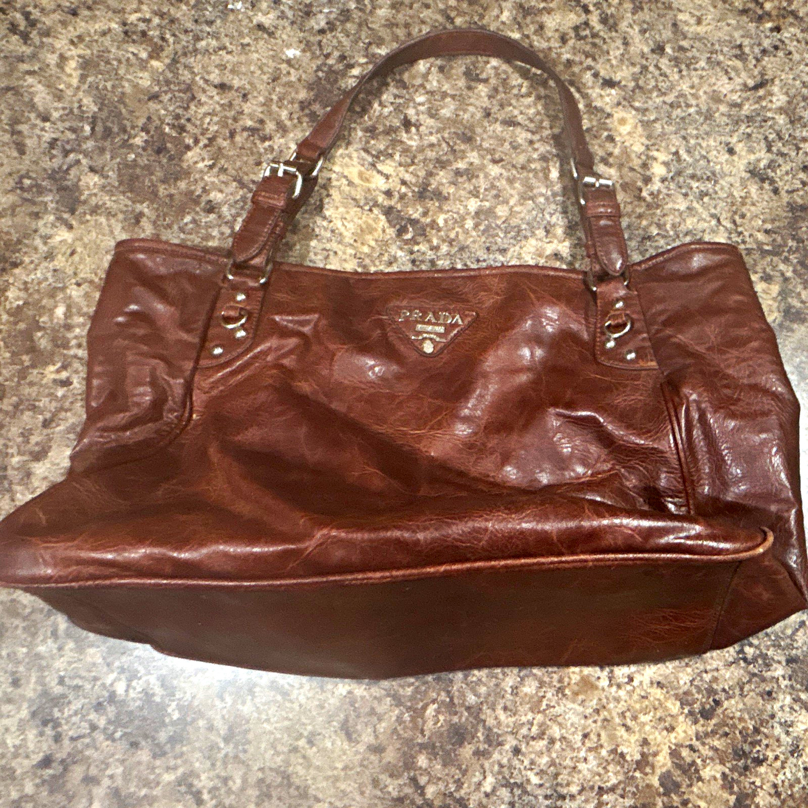 Vintage Prada Brown Leather Shoulder Crossbody Bag PRADA MILANO DAL 1913 Italy Vintage Prada Brown Leather Shoulder Crossbody Bag PRADA MILANO DAL 1913 Italy