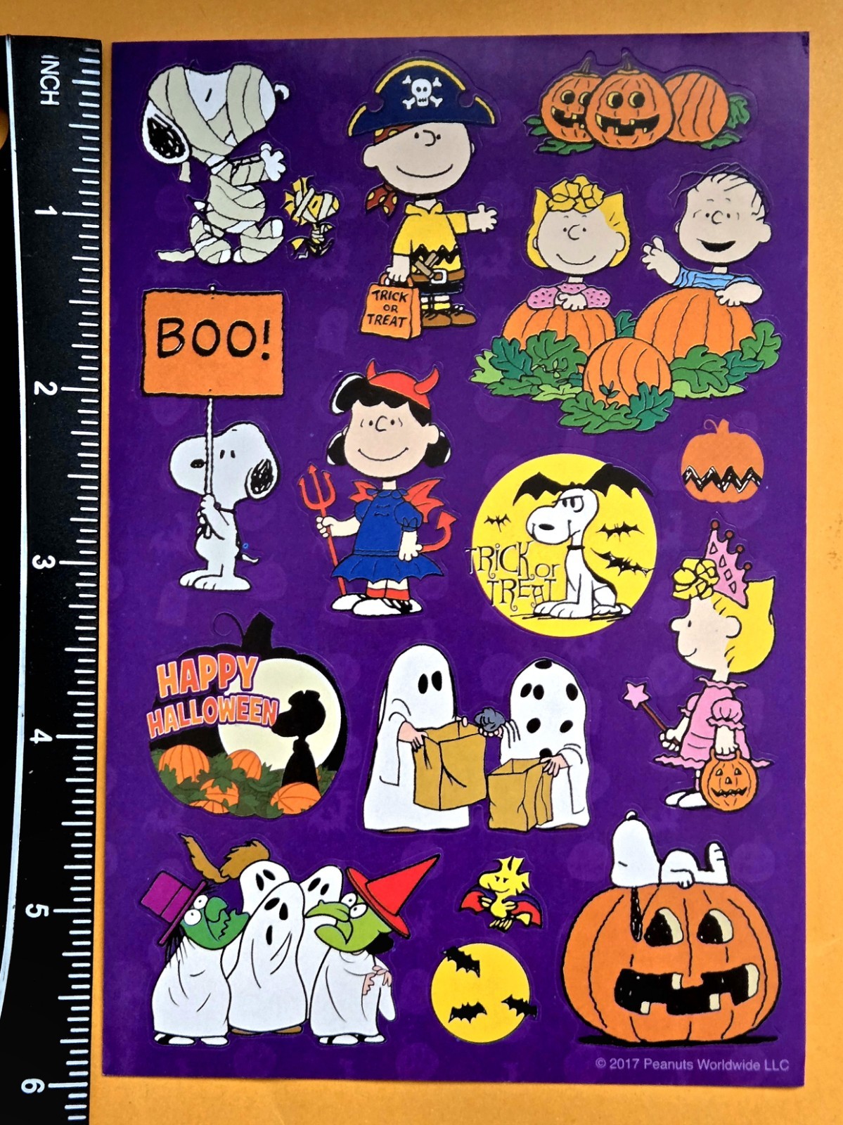 Charles M. Schulz Peanuts Characters Snoopy Halloween Sticker Sheet Charles M. Schulz Peanuts Characters Snoopy Halloween Sticker Sheet