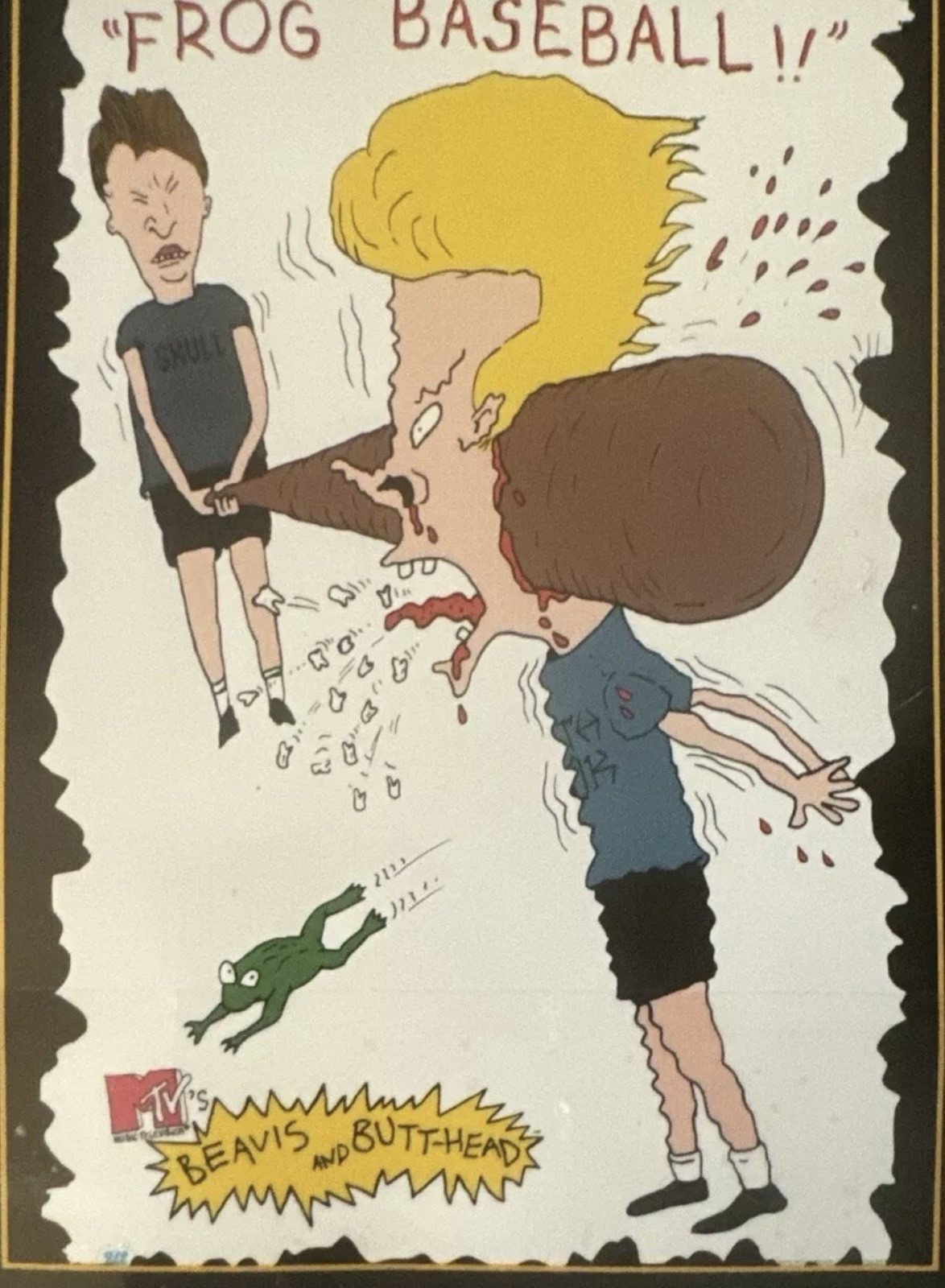 RARE 1993 Beavis and Butthead Frog Baseball Vintage OSP Poster 23”x35” SEALED RARE 1993 Beavis and Butthead Frog Baseball Vintage OSP Poster 23”x35” SEALED