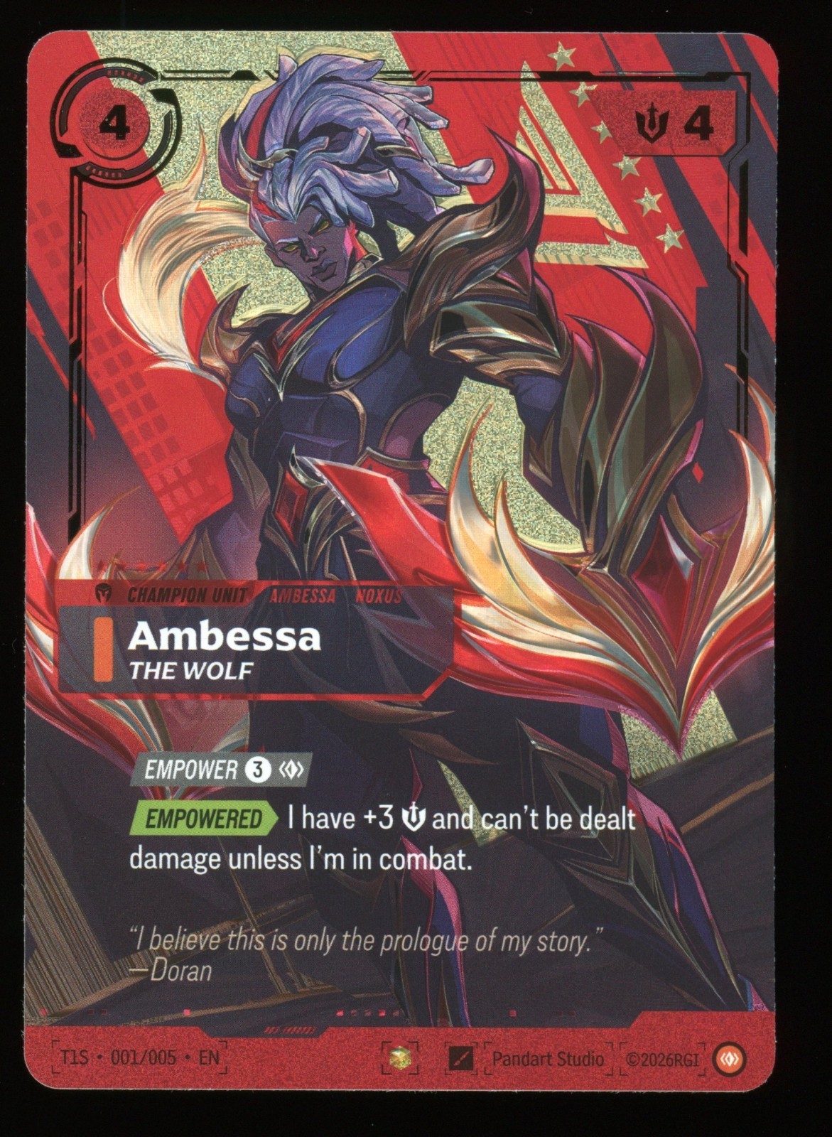 RIFTBOUND T1 LEAGUE OF LEGENDS - AMBESSA DORAN 001/005 - ENGLISH RIFTBOUND T1 LEAGUE OF LEGENDS - AMBESSA DORAN 001/005 - ENGLISH