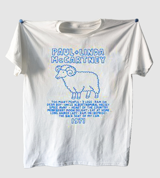 vtg Paul Mccartney Linda T-shirt white All sizes S to 5Xl JJ6424