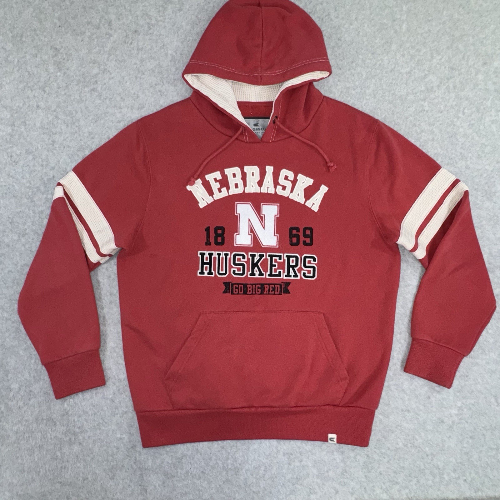 Nebraska Cornhuskers Hoodie Sweatshirt Mens Large Red White Colosseum NCAA Nebraska Cornhuskers Hoodie Sweatshirt Mens Large Red White Colosseum NCAA