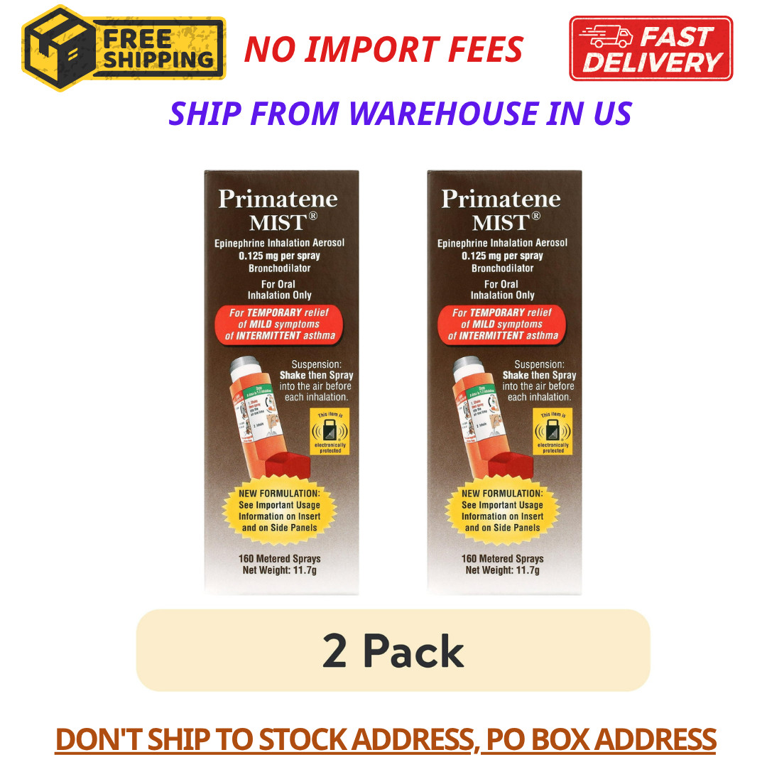 (2 pack) Primatene MIST Epinephrine Oral Inhalation Aerosol (2 pack) Primatene MIST Epinephrine Oral Inhalation Aerosol