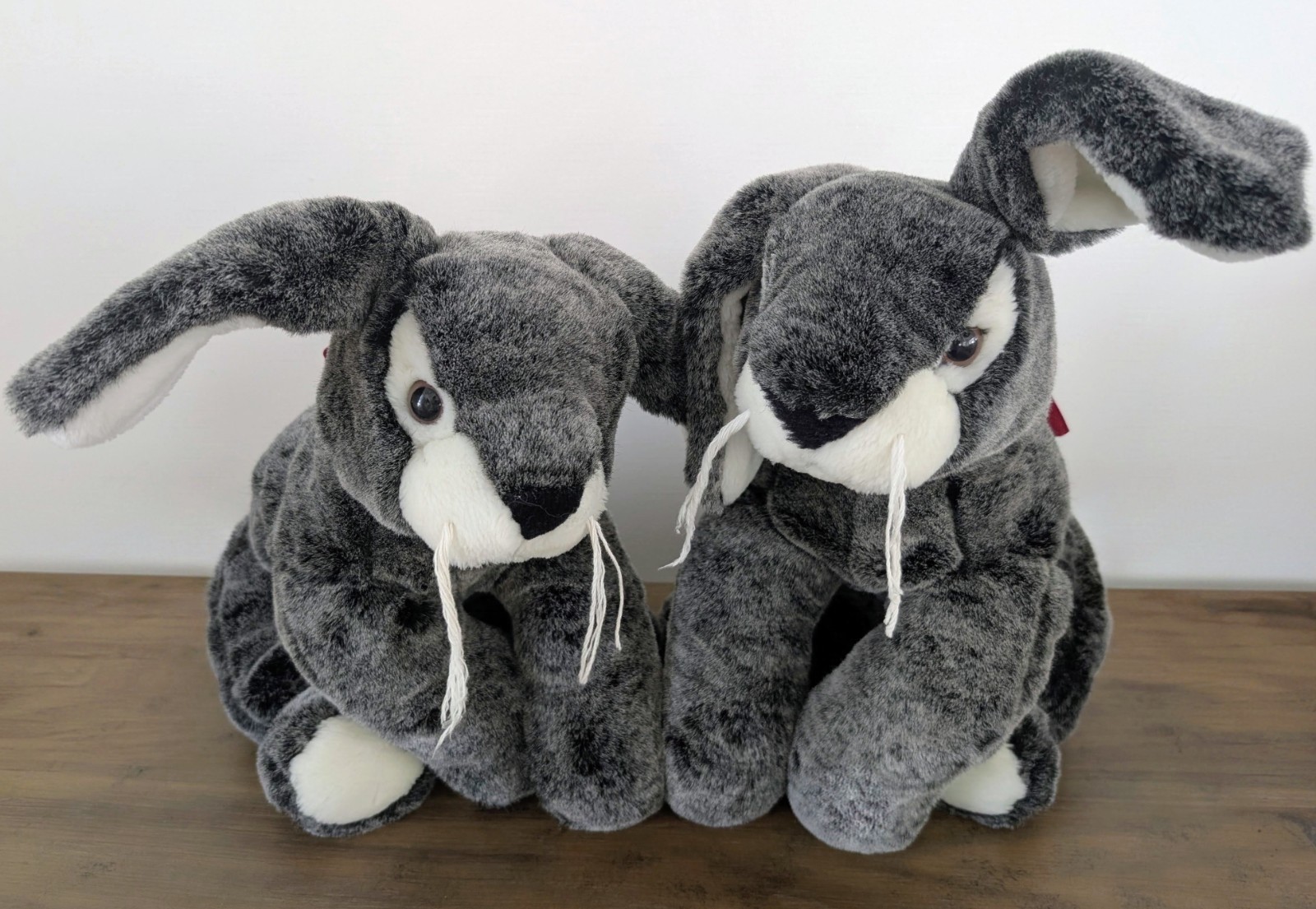 JIC 92024 Gray Rabbit Bunny Plush Lot of 2 16