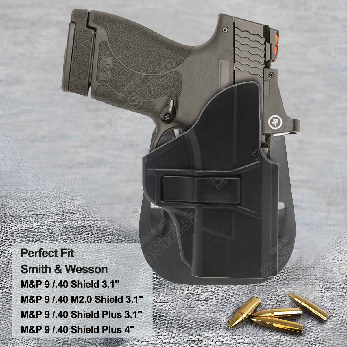 M&P9 Shield Plus Holster OWB Fits Smith & Wesson S&W M&P 9 M2.0 Shield 9mm 40