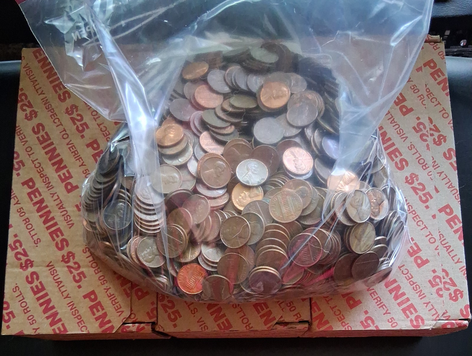 10+ LBS/Pounds Copper Lincoln Memorial Pennies 1959-1982, Bulk Circulated