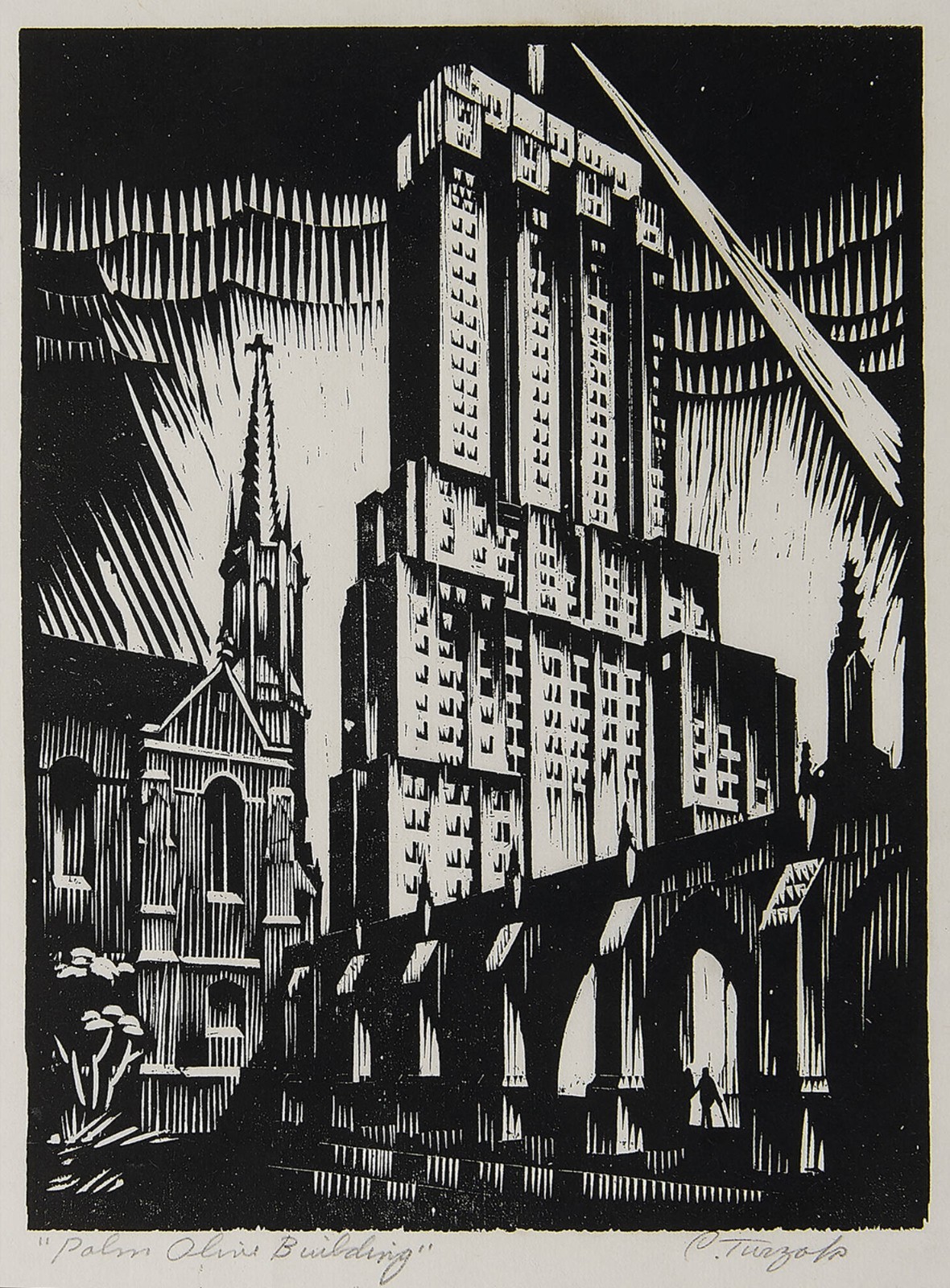 Charles Turzak: Palmolive Building 22x30 Archival Quality Fine Art Print