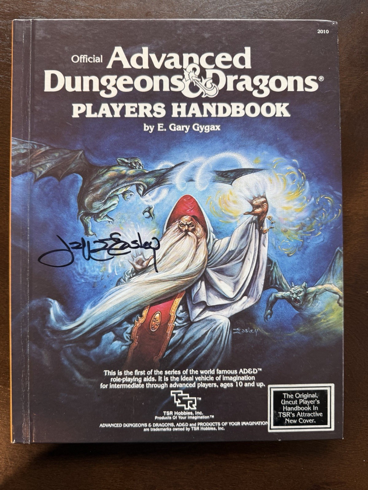 TSR ADVANCED DUNGEONS & DRAGONS AD&D Players Handbook Jeff Easley Signed