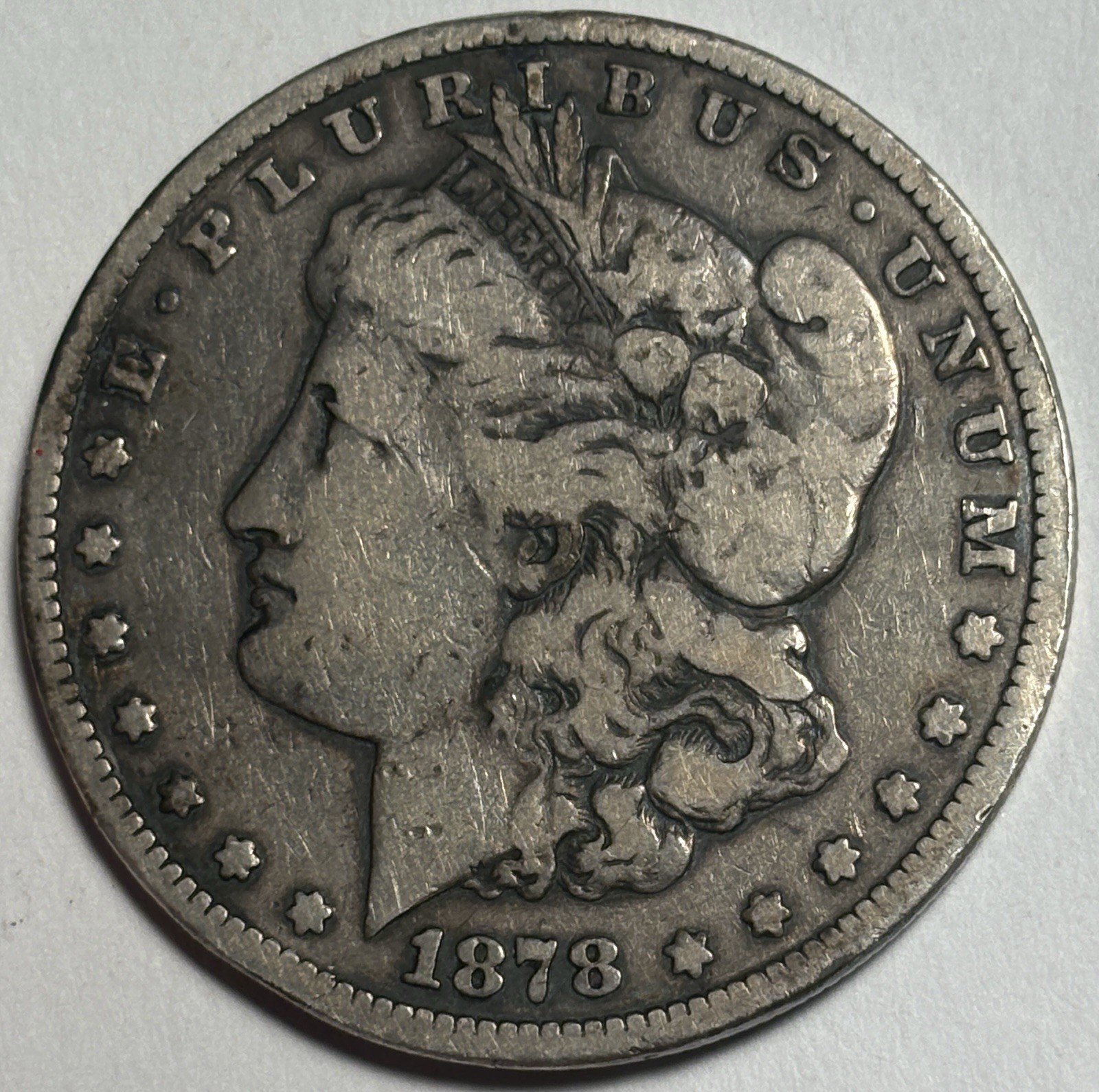 1878-CC Morgan Silver Dollar — Circulated Exact Coin 1878-CC Morgan Silver Dollar — Circulated Exact Coin