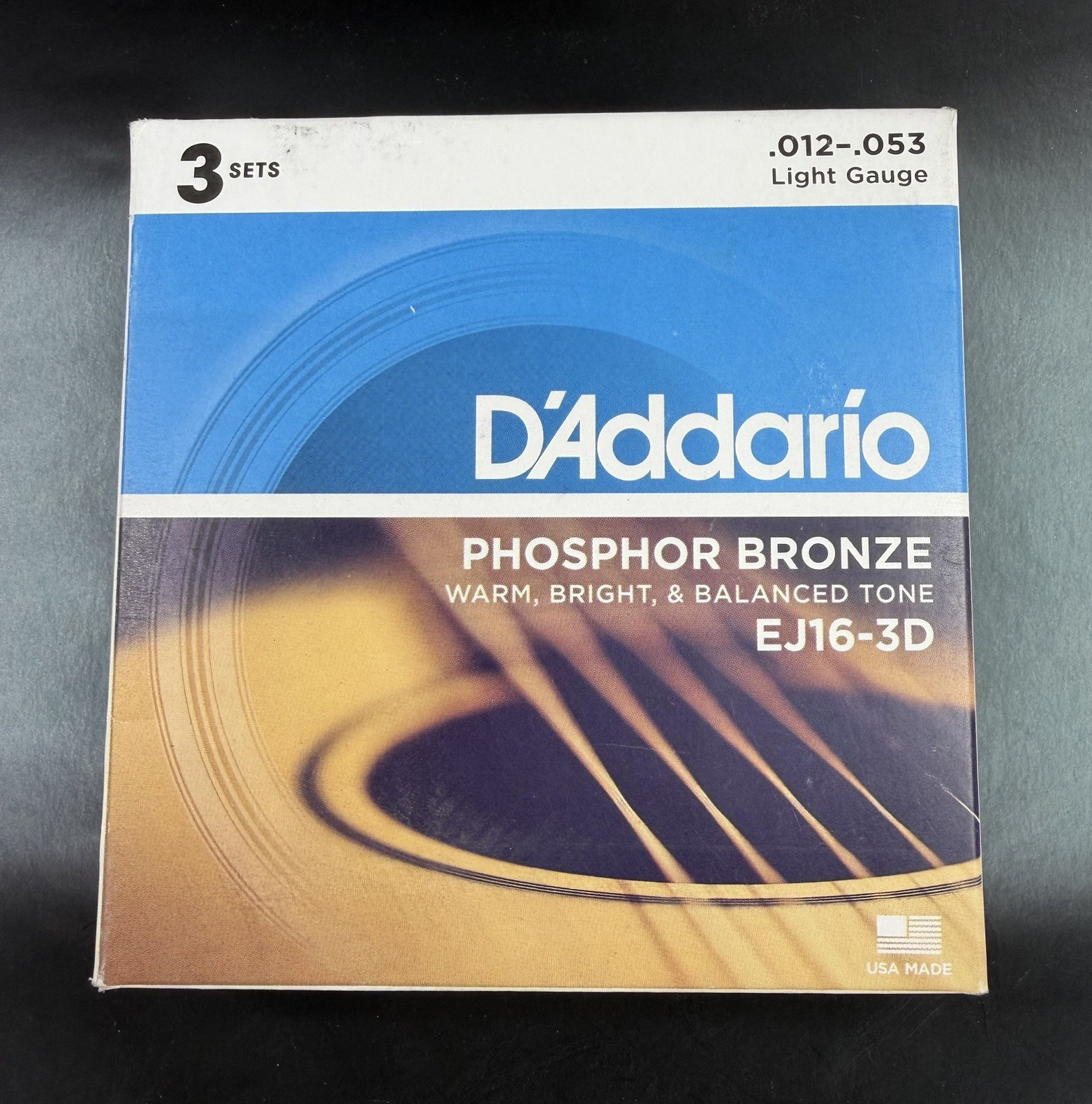 D\'Addario EJ16-3D Phosphor Bronze Acoustic Strings Light .012-.053 3 Sets D\'Addario EJ16-3D Phosphor Bronze Acoustic Strings Light .012-.053 3 Sets