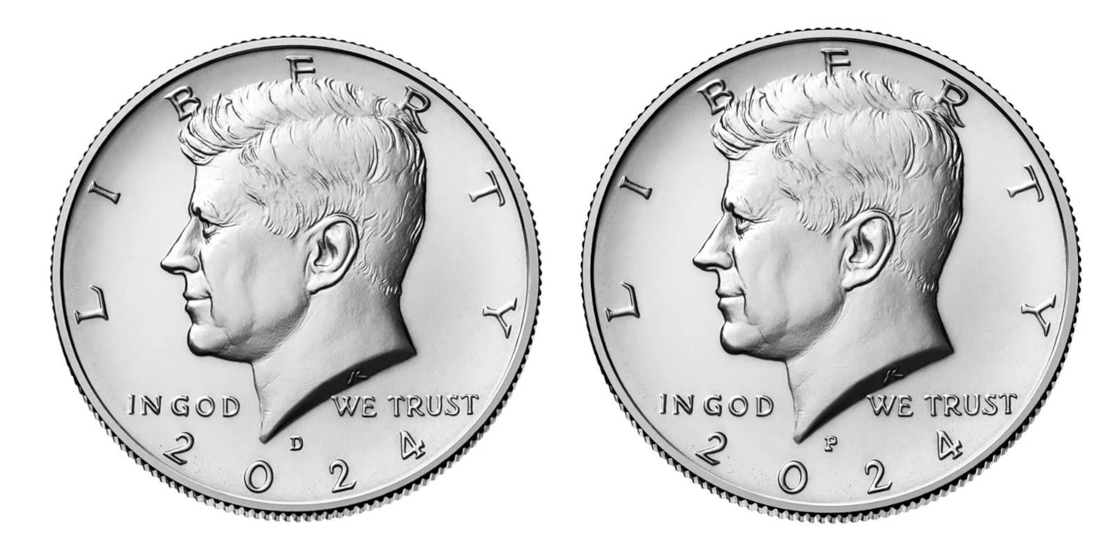 2024 P&D Kennedy Half Dollar Uncirculated (Set Of 2 Coins) - 