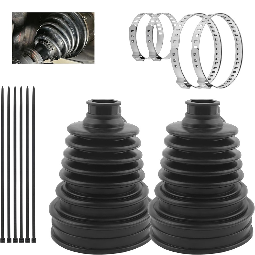 2PCS Stretch Drive Shaft CV Joint Boot Axle Repair Kit Tie Rod Boots For Honda