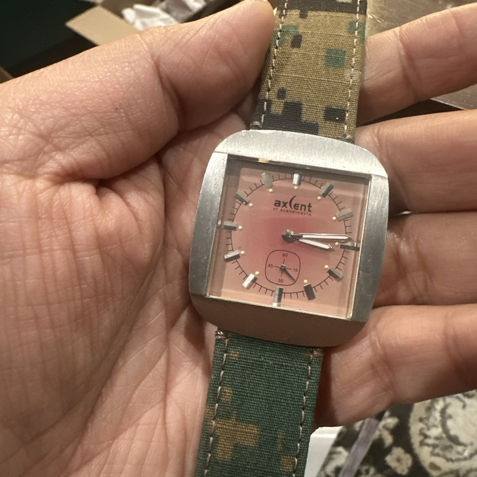 Working Axcent of Scandinavia Pink D.Jakobsson X1000 Rocker 38mm Unisex Watch