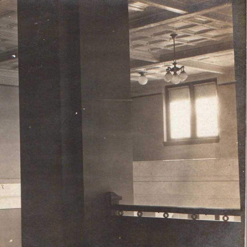 c1910s Interior Architecture Lobby RPPC Columns Coffered Ceiling Staircase Light c1910s Interior Architecture Lobby RPPC Columns Coffered Ceiling Staircase Light