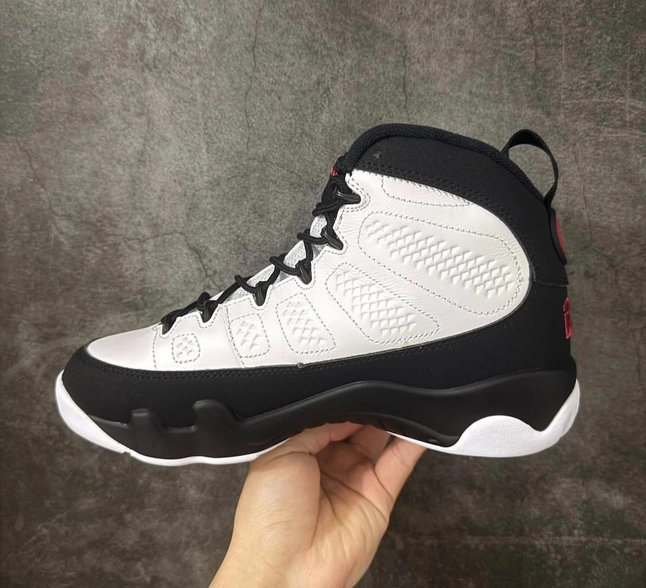 Nike Air Jordan 9 Retro Space Jam White Black True Red OG Leather Men\'s Shoes